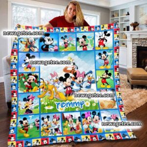 Personalized Mickey Mouse And Friends Fleece Blanket