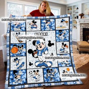 Personalized Mickey Mouse Sport Fleece Baby Blanket