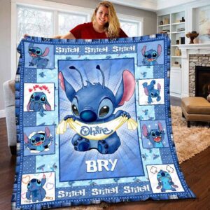 Personalized Stitch Disney Baby Fleece Blanket