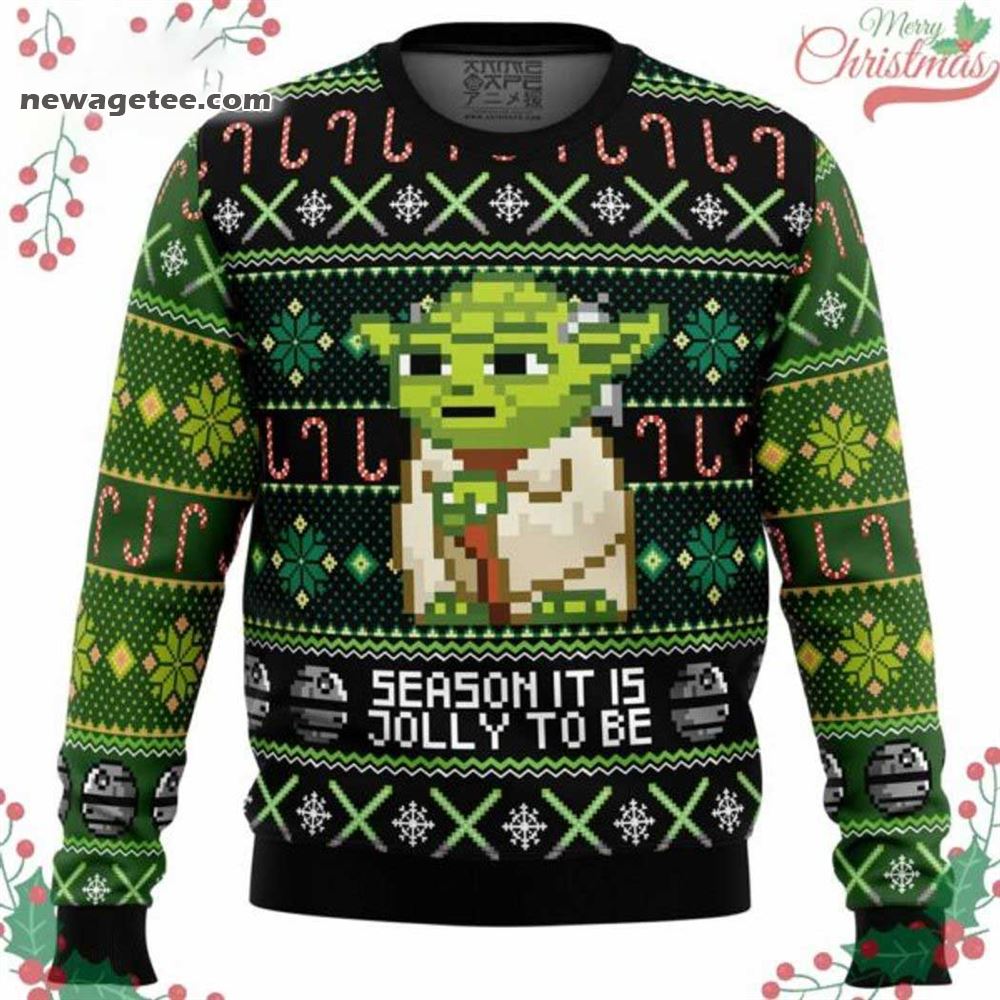 Baby Yoda Season It Is Jolly To Be Ugly Christmas Sweater