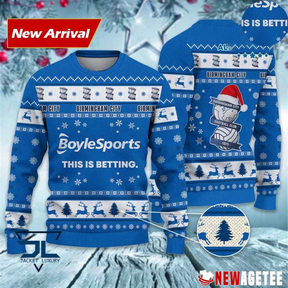 Birmingham City Fc Logo Efl Championship Christmas Sweater