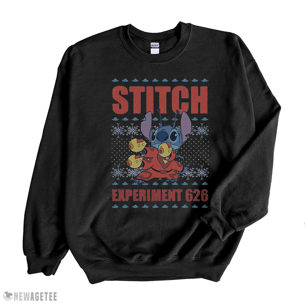 Disney Lilo Stitch Experiment 626 Ugly Christmas Girls Slouchy Sweatshirt