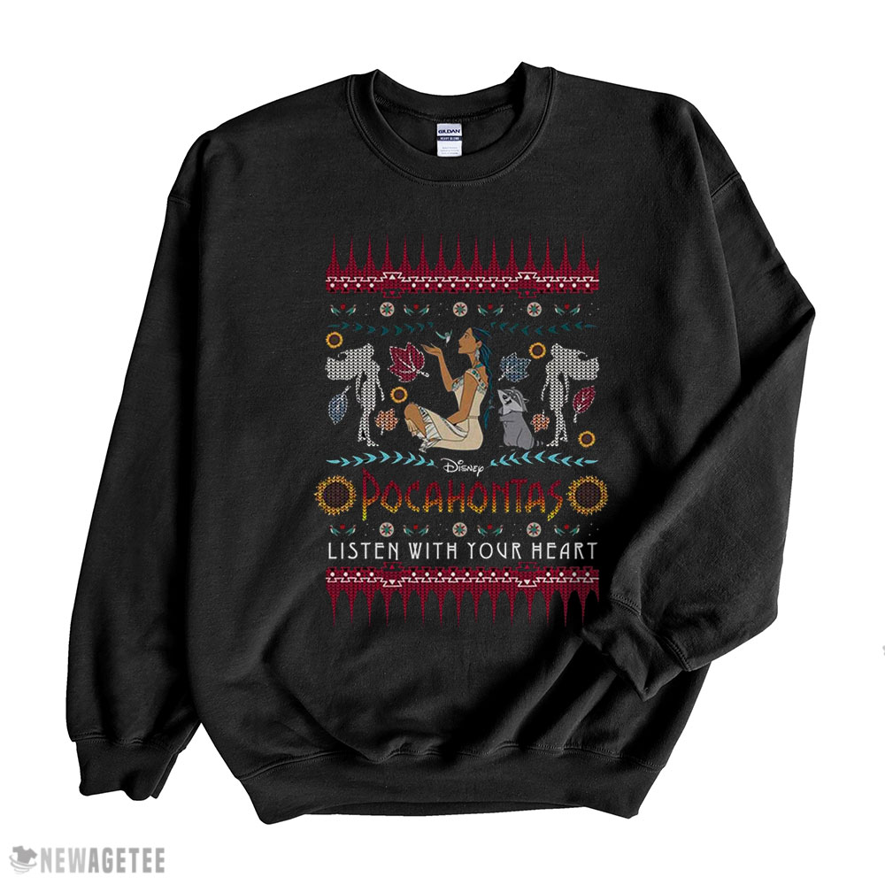 Disney Pocahontas Ugly Holiday Sweater Crew Sweatshirt