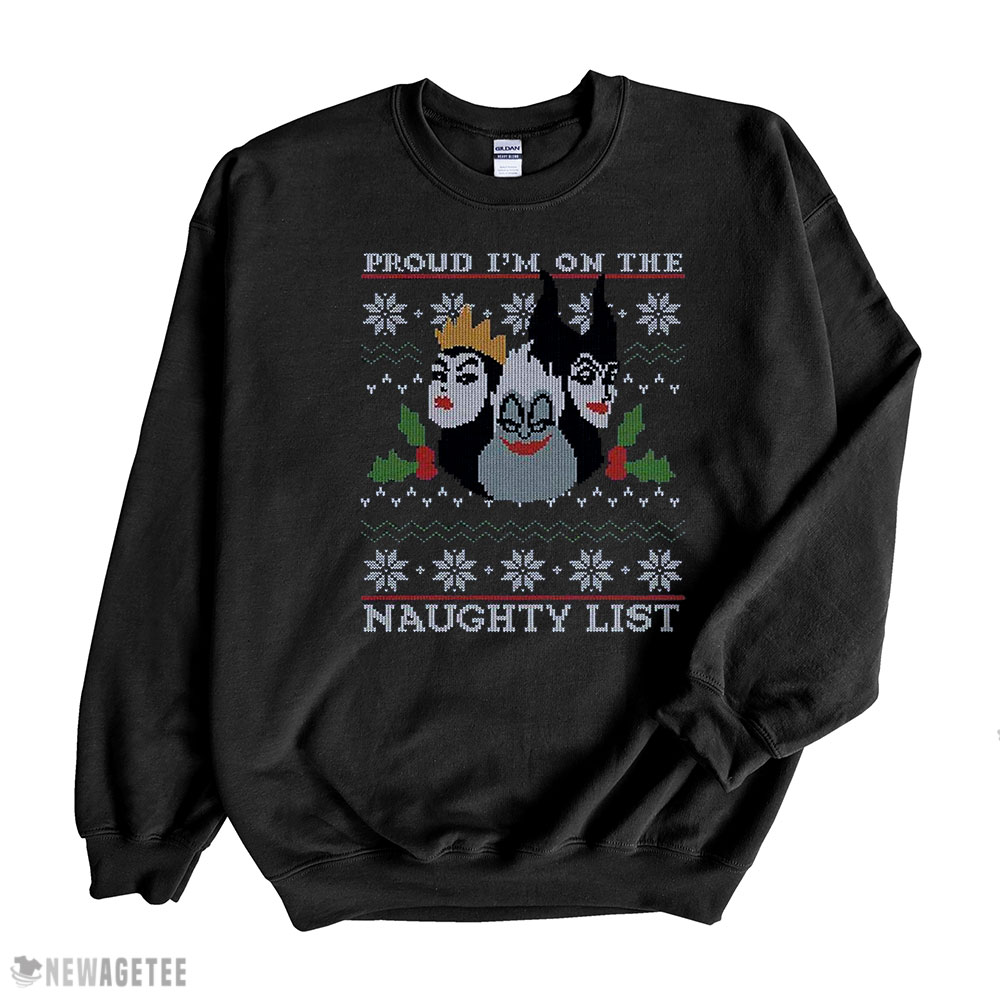 Disney Villains Naughty And Proud Ugly Christmas Girls Slouchy Sweatshirt