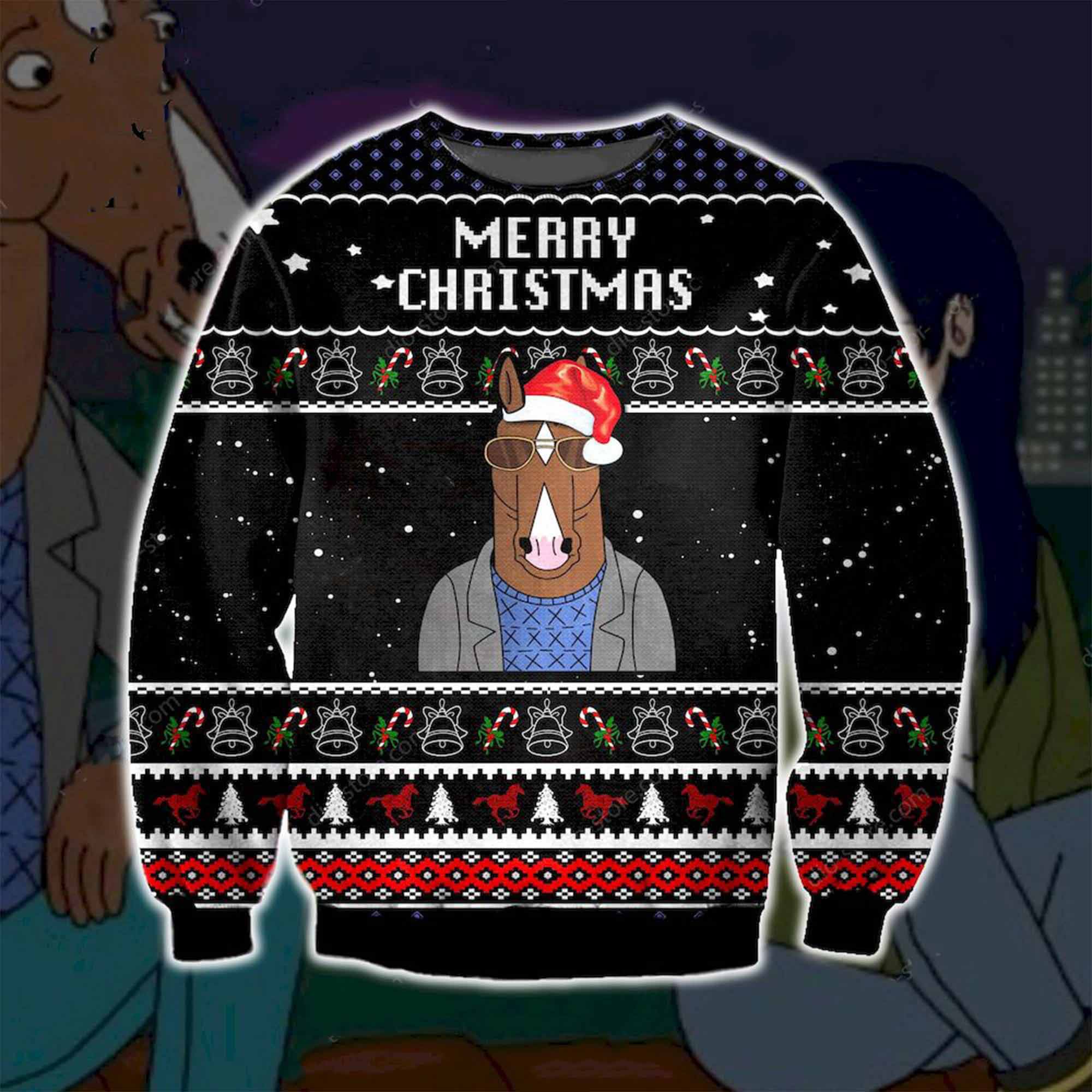 Bojack Horseman Hoho Horse Ugly Christmas Sweater
