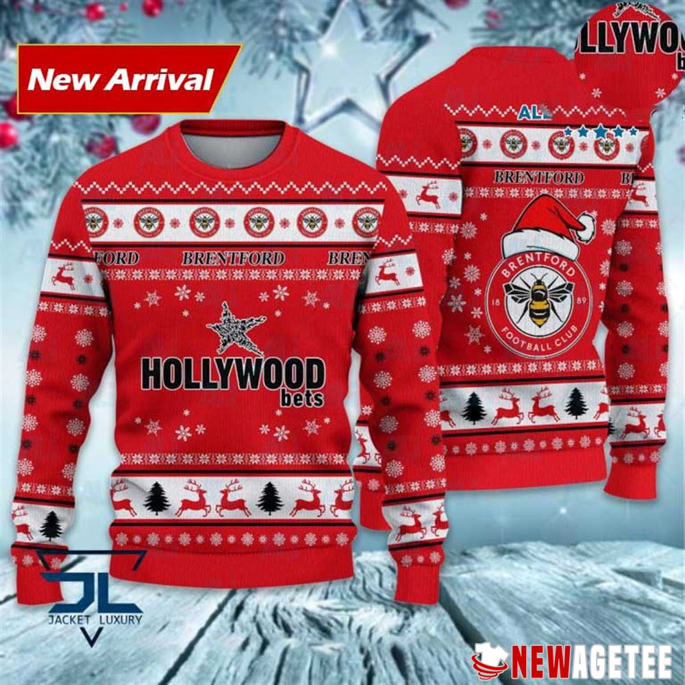 Brentford Bee Fc Mascot Premier League Ugly Christmas Sweater