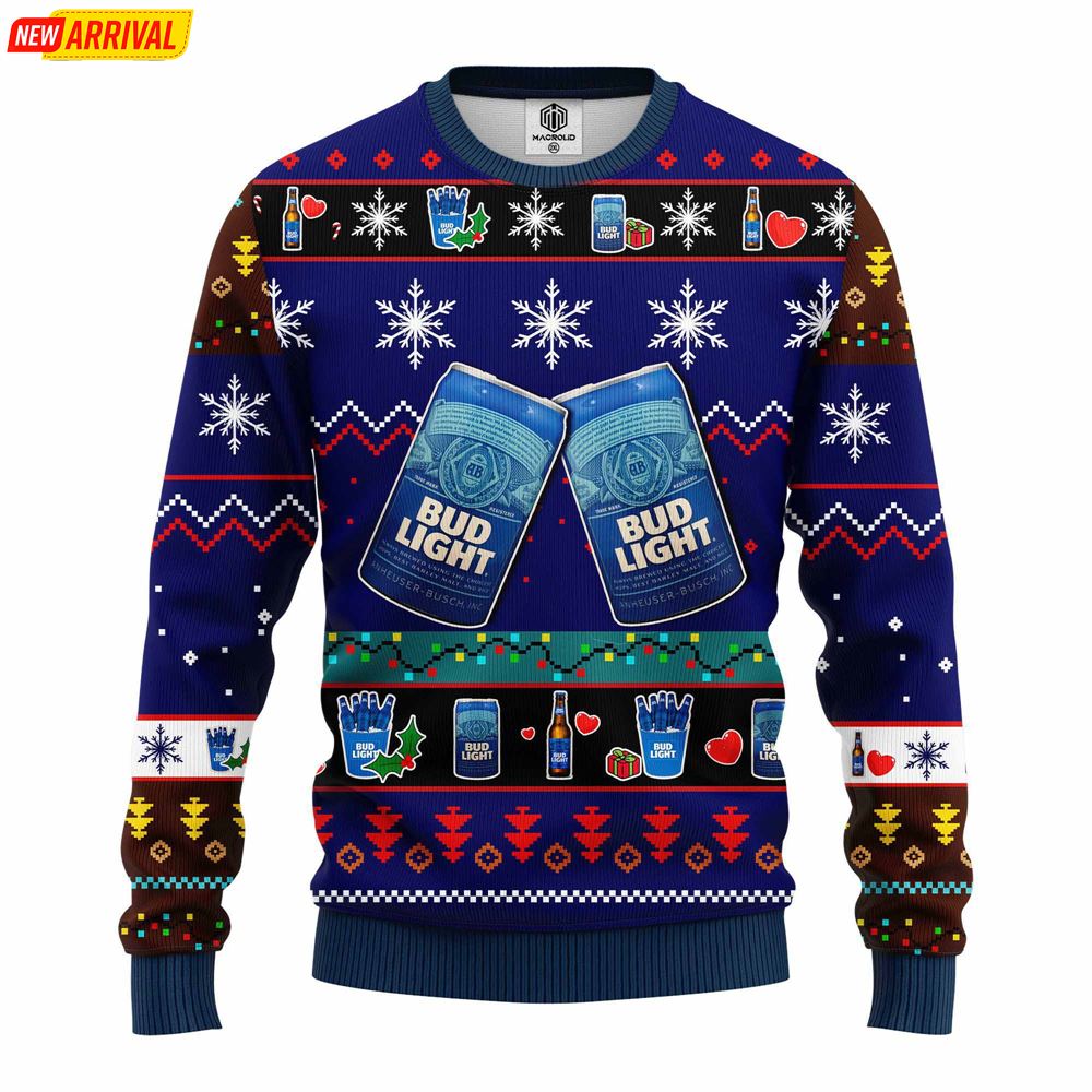 Bud Light Blue Ugly Christmas Sweater
