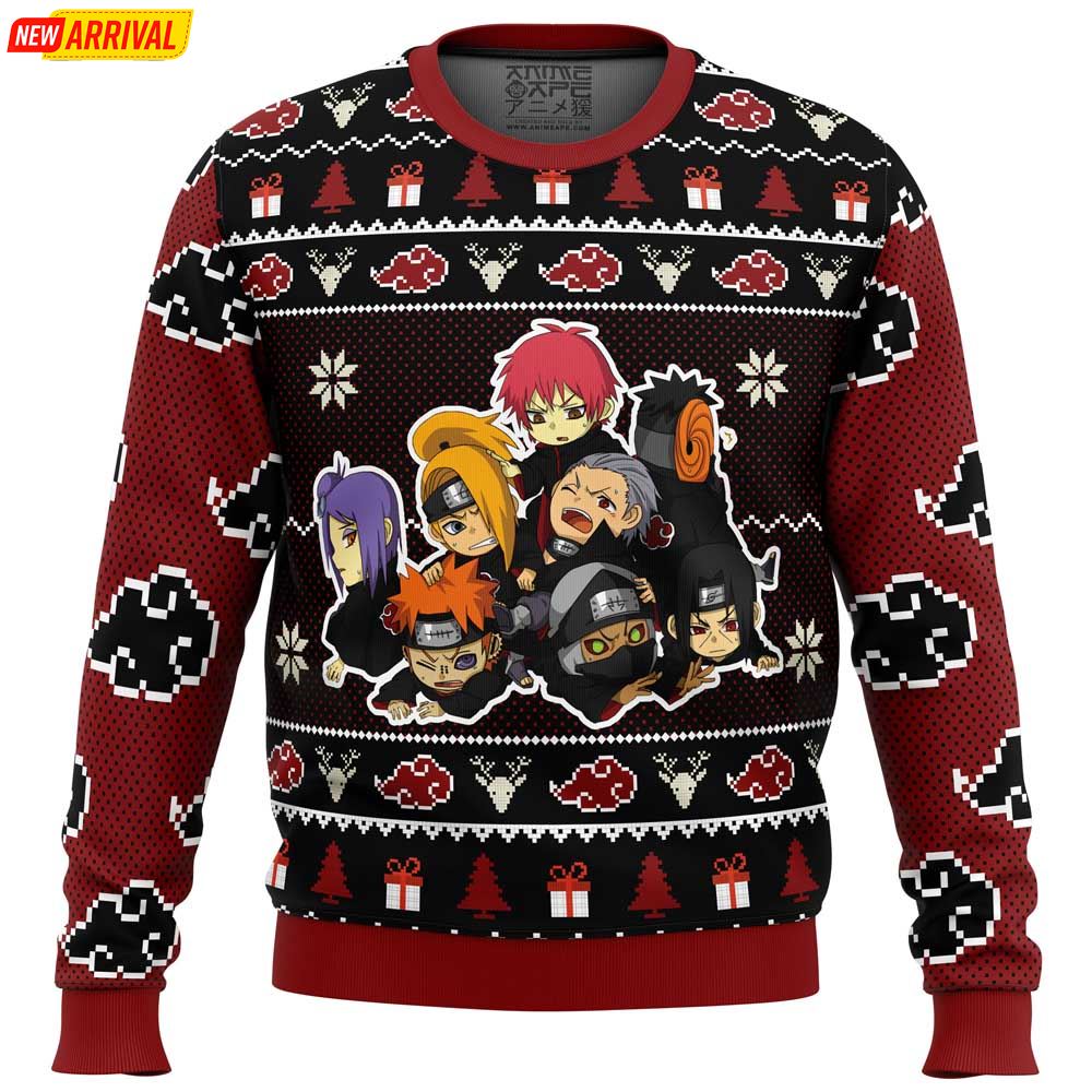 Chibi Akatsuki Naruto Ugly Christmas Sweater
