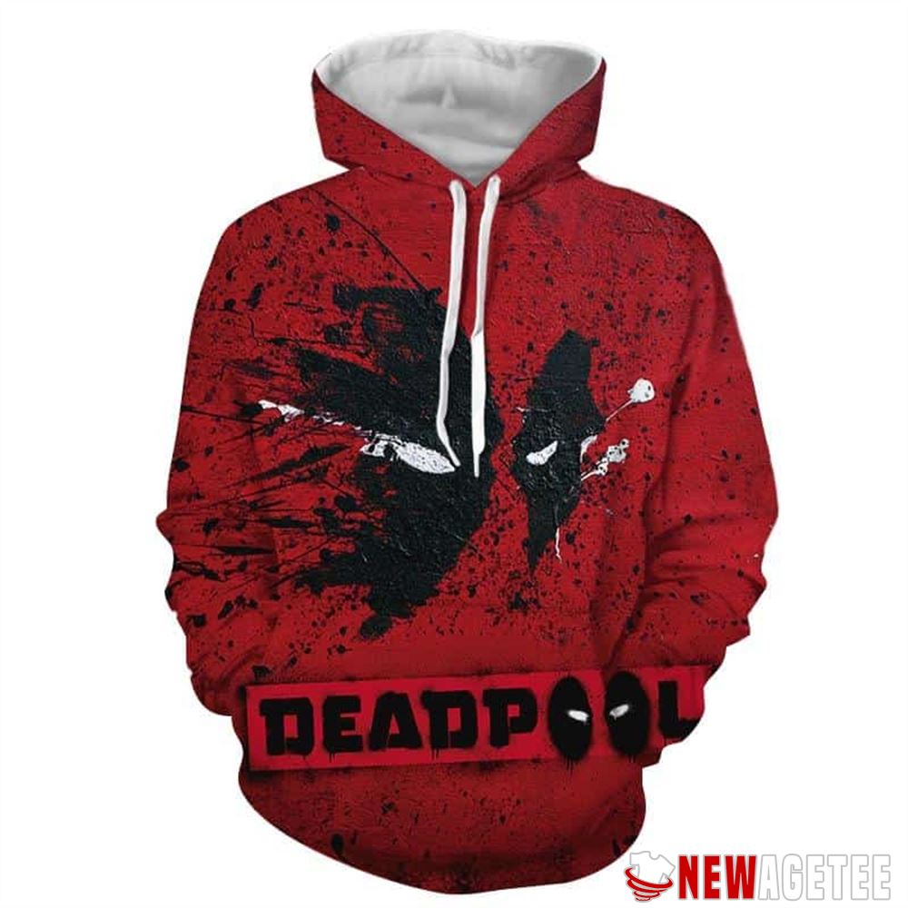 Cool Deadpool Mask Abstract Paint Unisex Hoodie