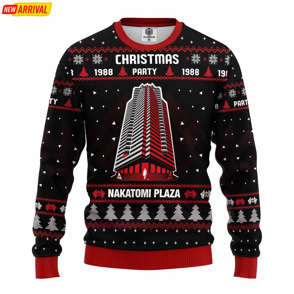 Die Hard Nakatomi Plaza Ugly Christmas Sweater