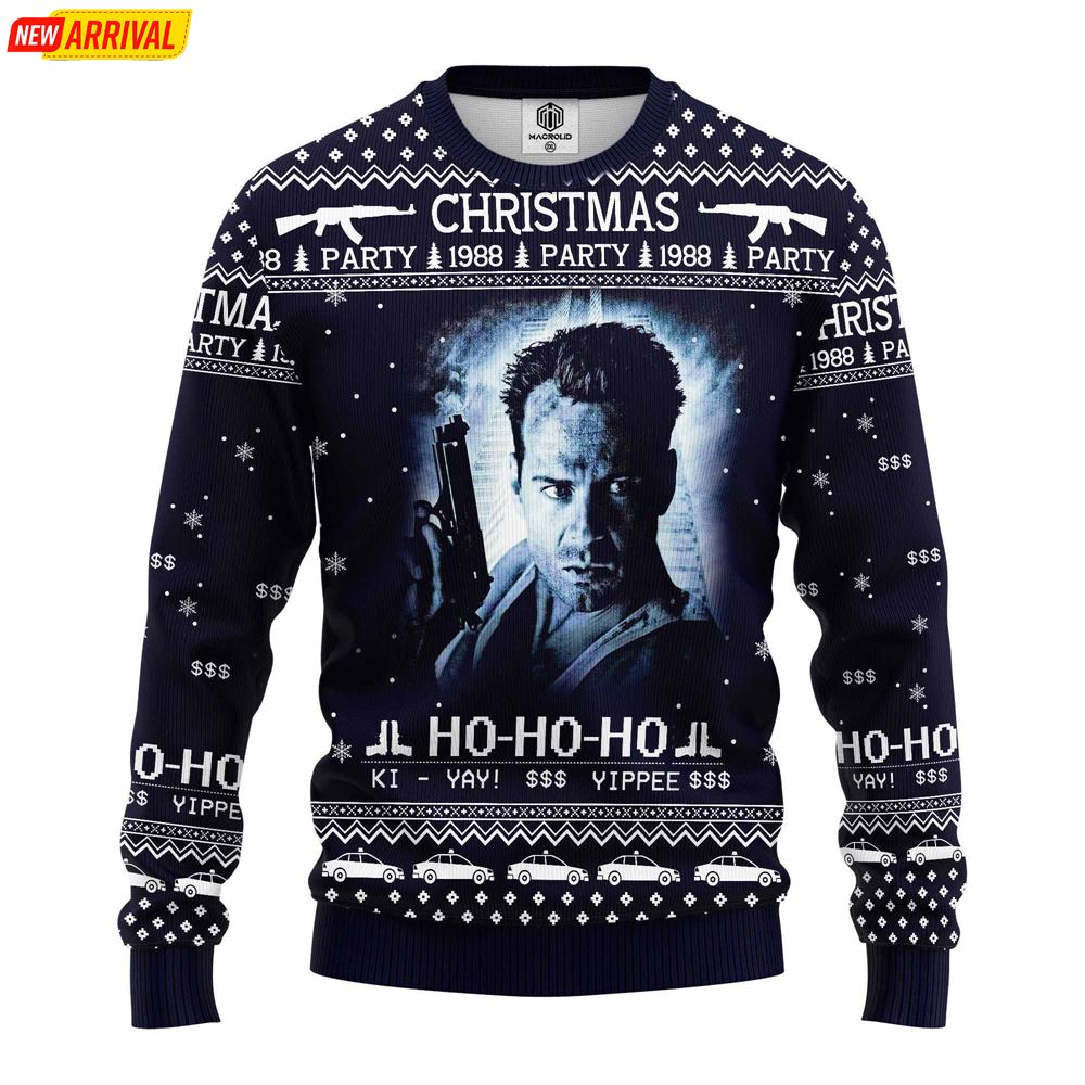 Die Hard Movie 1988 Ugly Christmas Sweater
