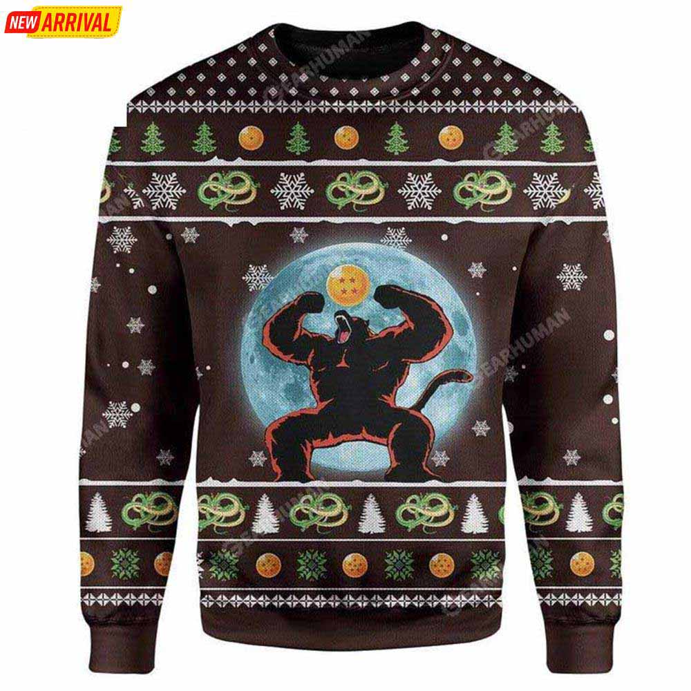 Dragon Ball Great Ape Giant Monkey Ugly Christmas Sweater