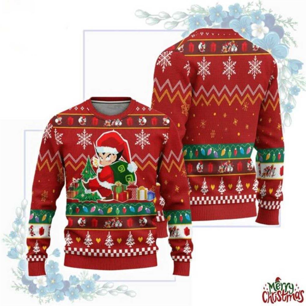 Dragon Ball Santa Vegeta Ugly Christmas Sweater