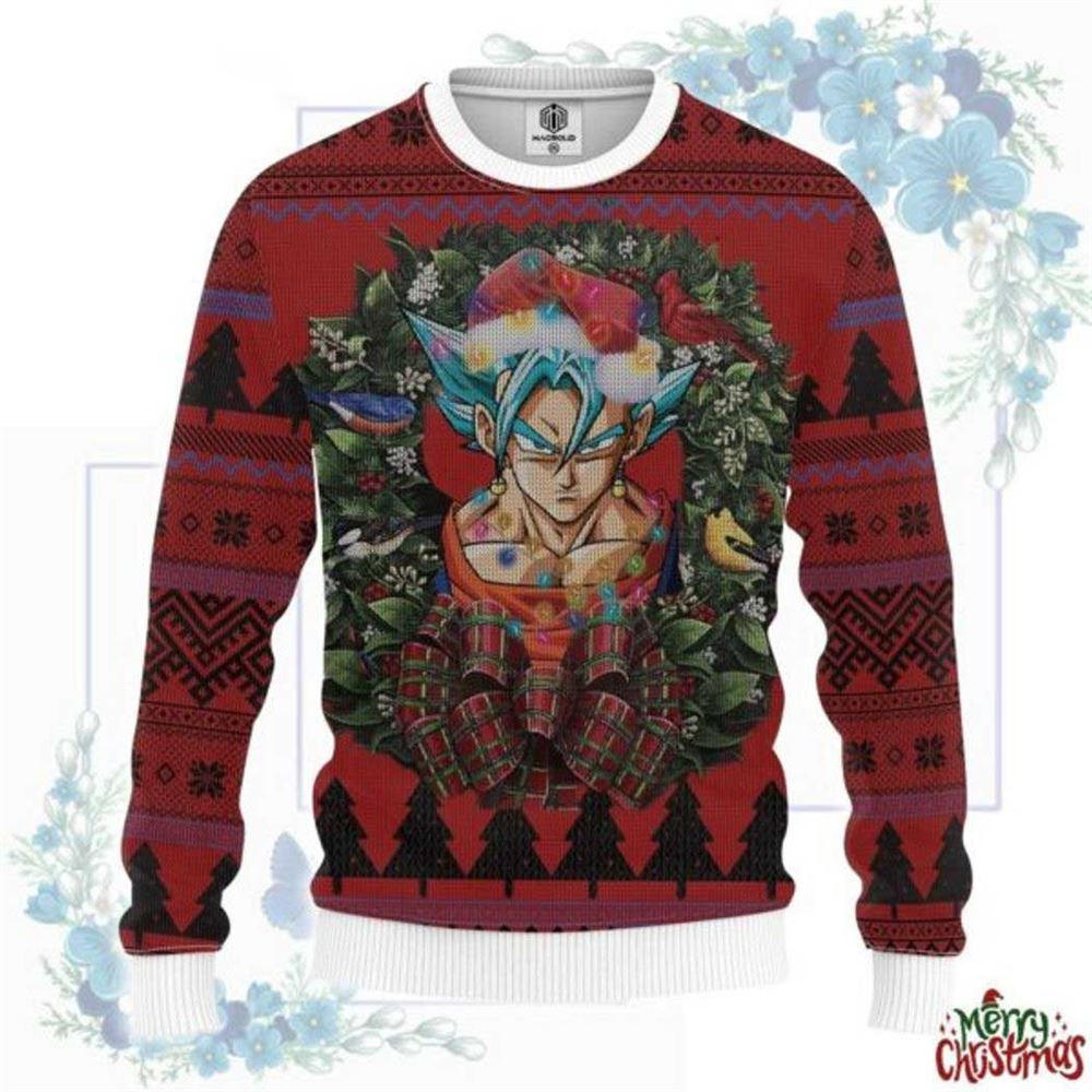 Dragon Ball Vegito Christmas Circle Ugly Christmas Sweater