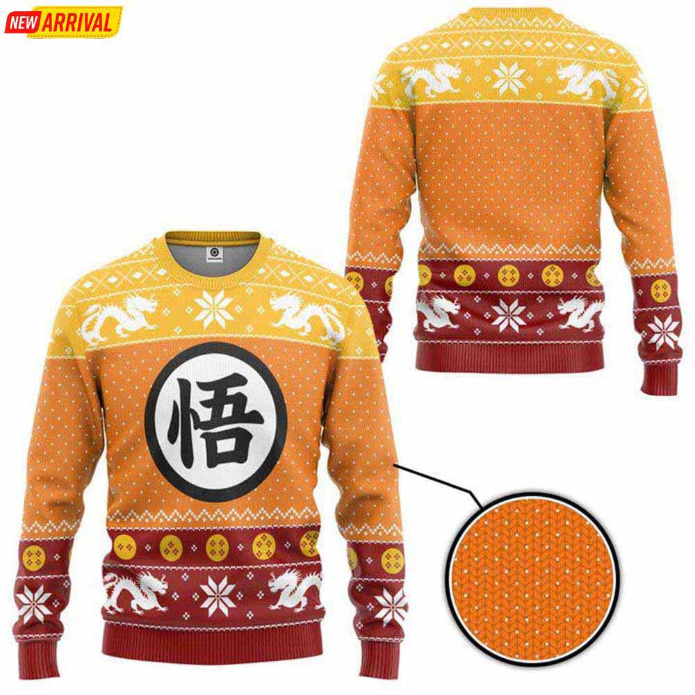 Dragon Ball Z Goku Uniform Ugly Sweater