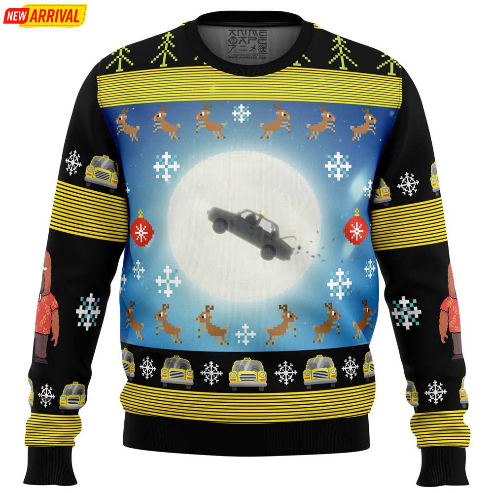 Full Moon Odd Taxi Ugly Christmas Sweater