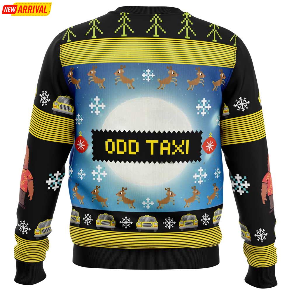 Full Moon Odd Taxi Ugly Christmas Sweater