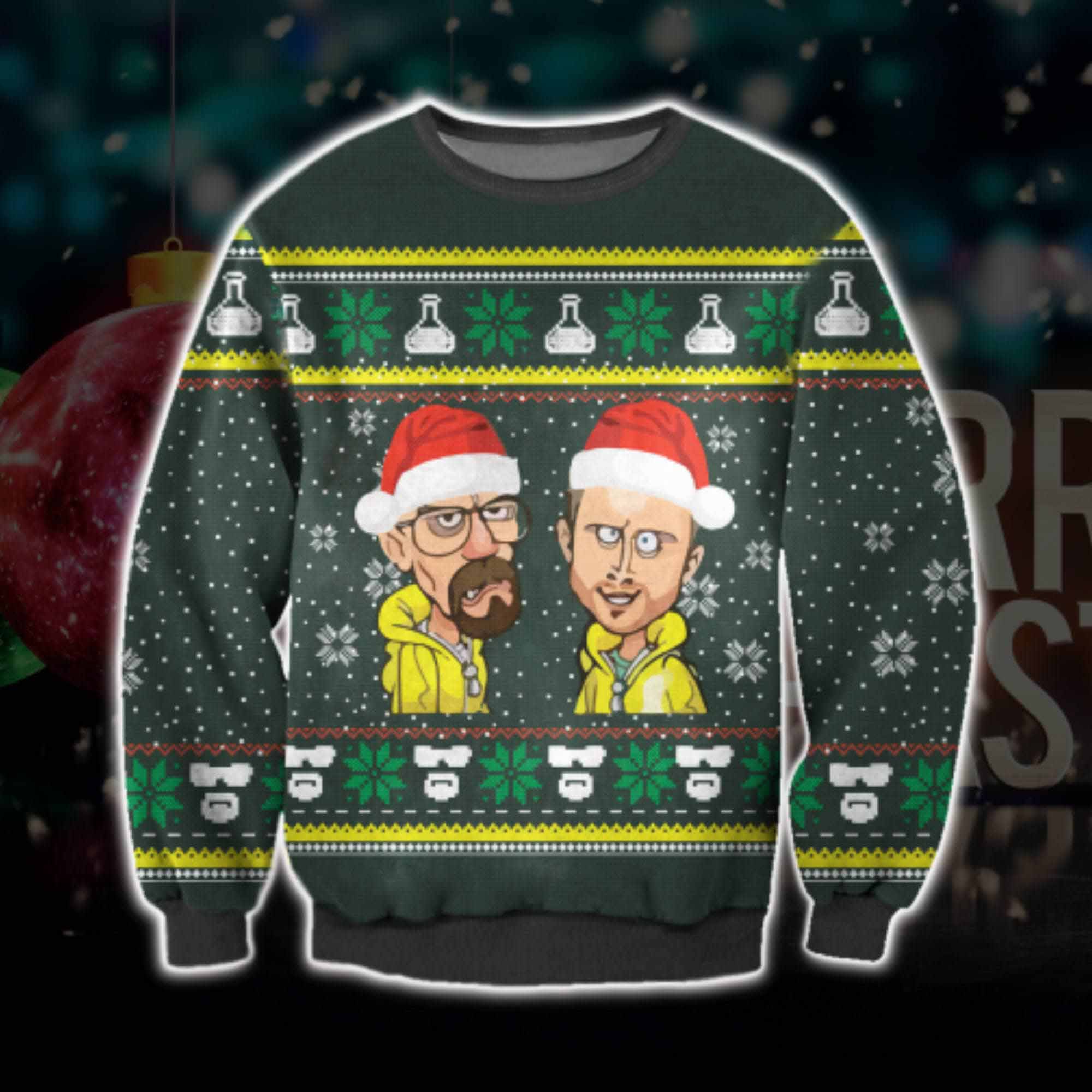 Funny Walter And Pinkman Breaking Bad Ugly Christmas Sweater