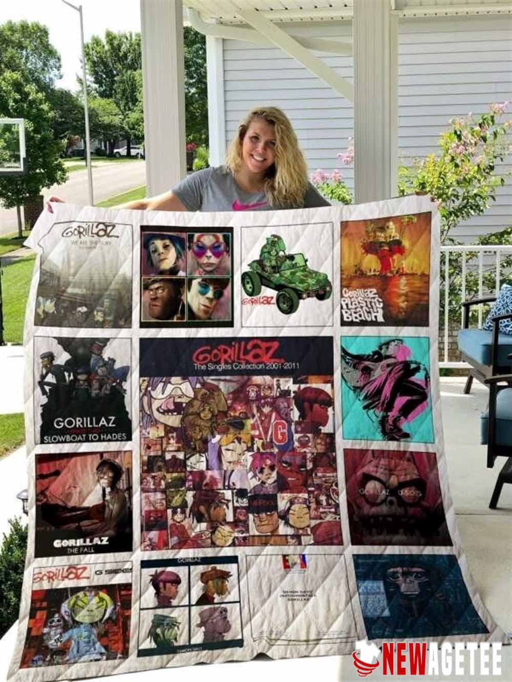 Gorillaz Band Fleece Quilt Blanket Gifts For Rock Fans