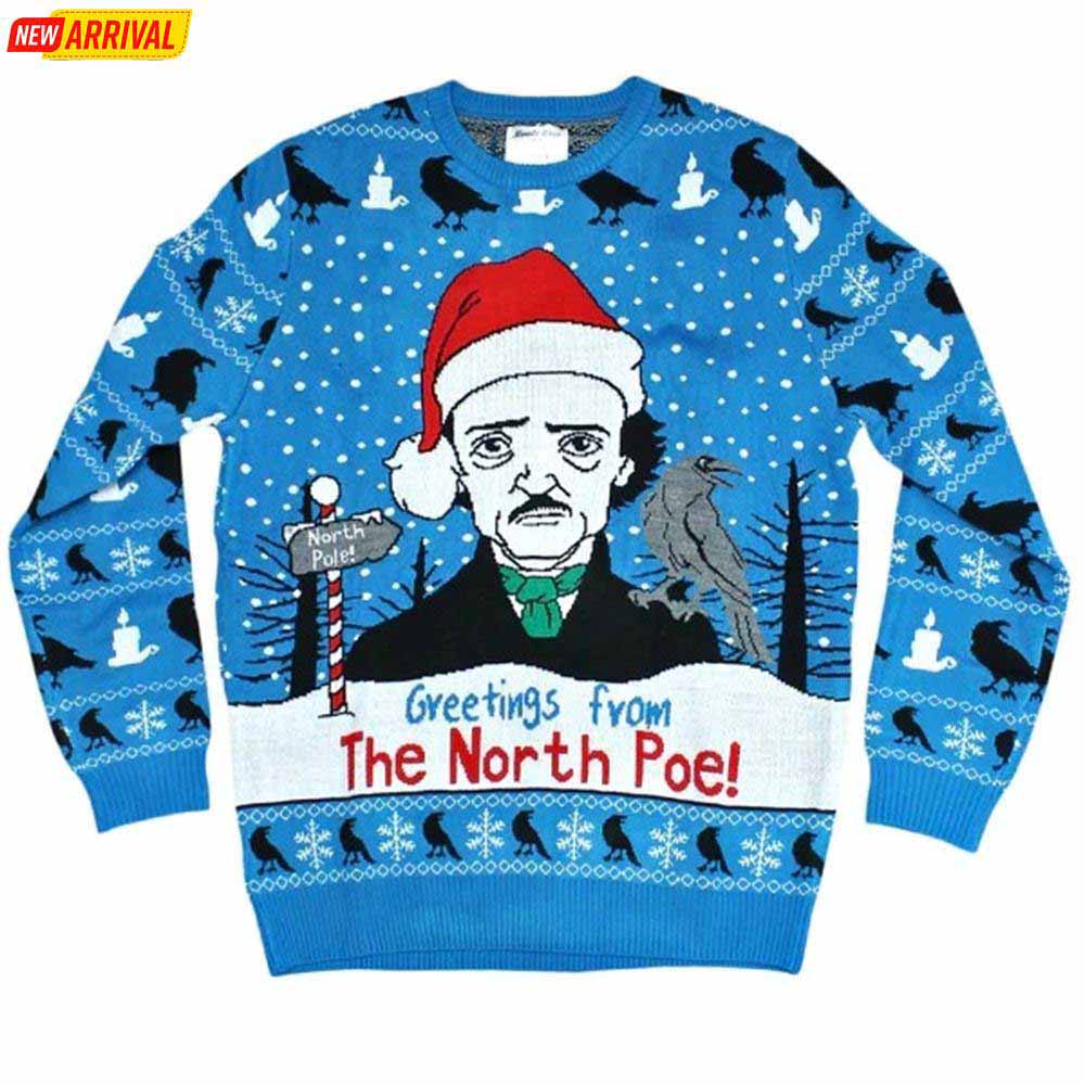 Greetings From The North Poe Ugly Christmas Sweater