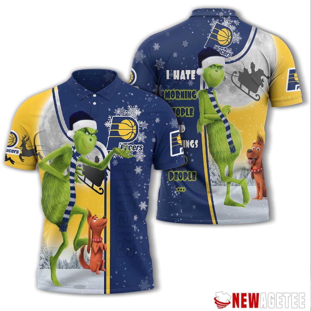 Grinch Stole Christmas Indiana Pacers Nba I Hate Morning People Polo Shirt