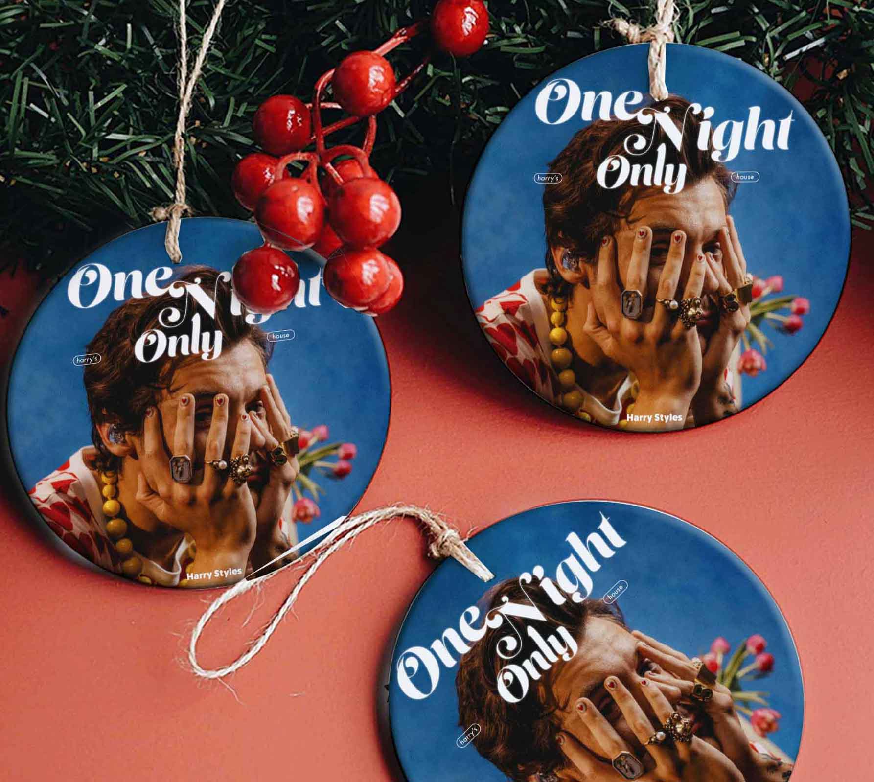 Harry Styles One Night Only Christmas Ornament Holiday Gift