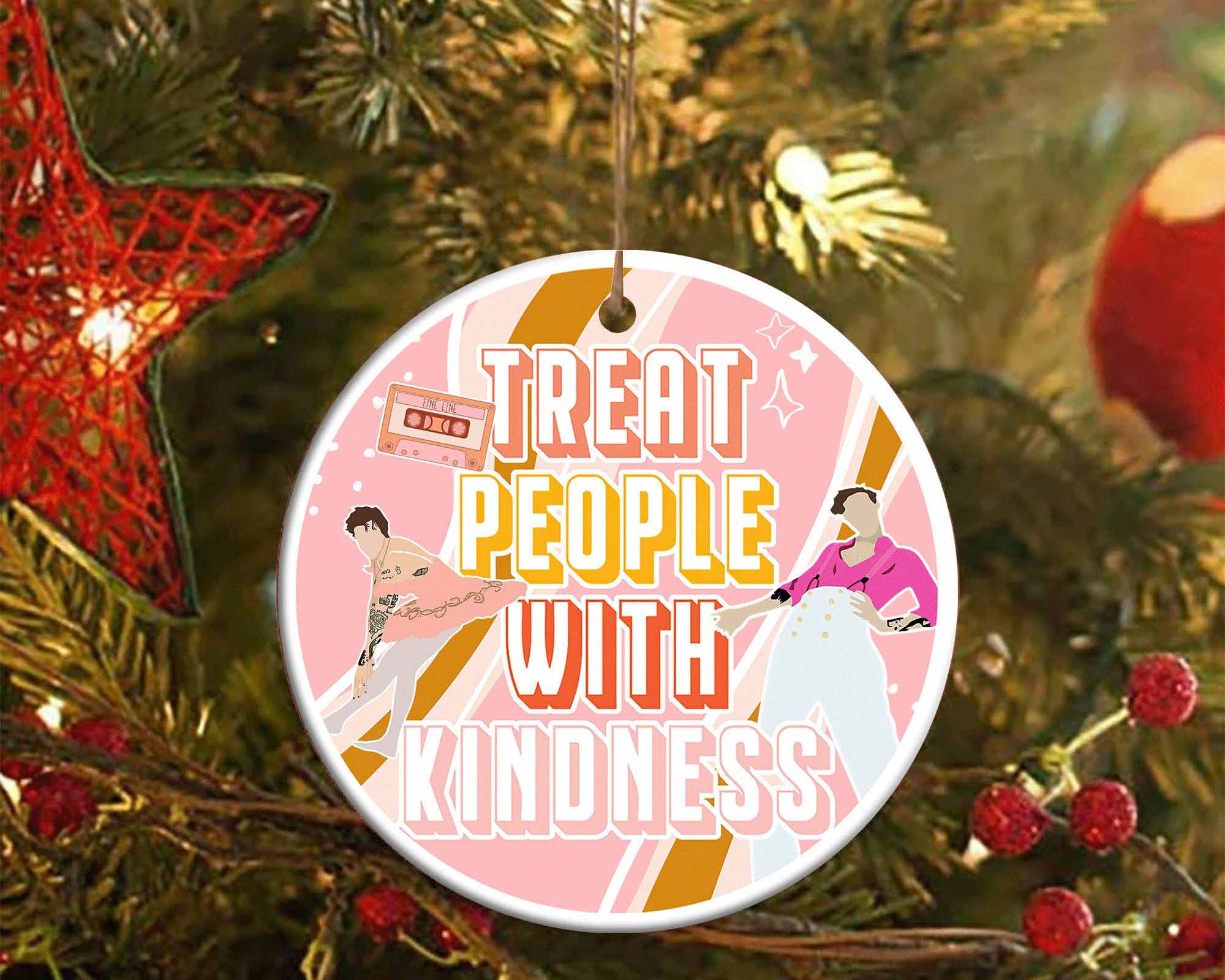 Harry Styles Treat People With Kindness Chirstmas Xmas Ornament Xmas Tree Decor