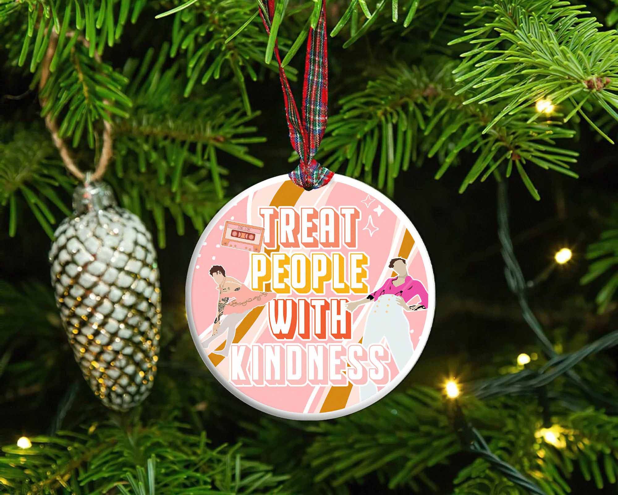 Harry Styles Treat People With Kindness Chirstmas Xmas Ornament Xmas Tree Decor