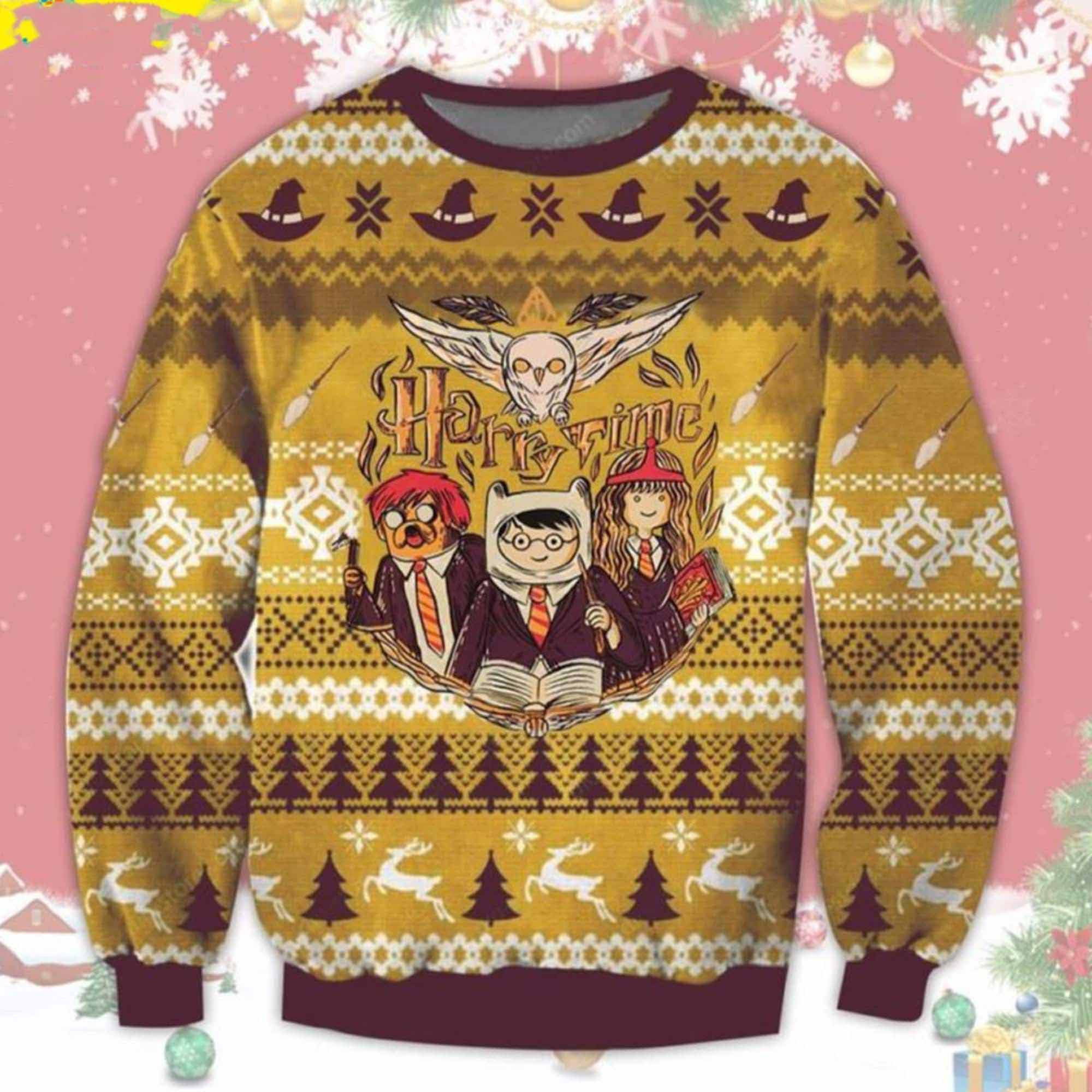Harry Time Adventure Of Witches Ugly Christmas Sweater