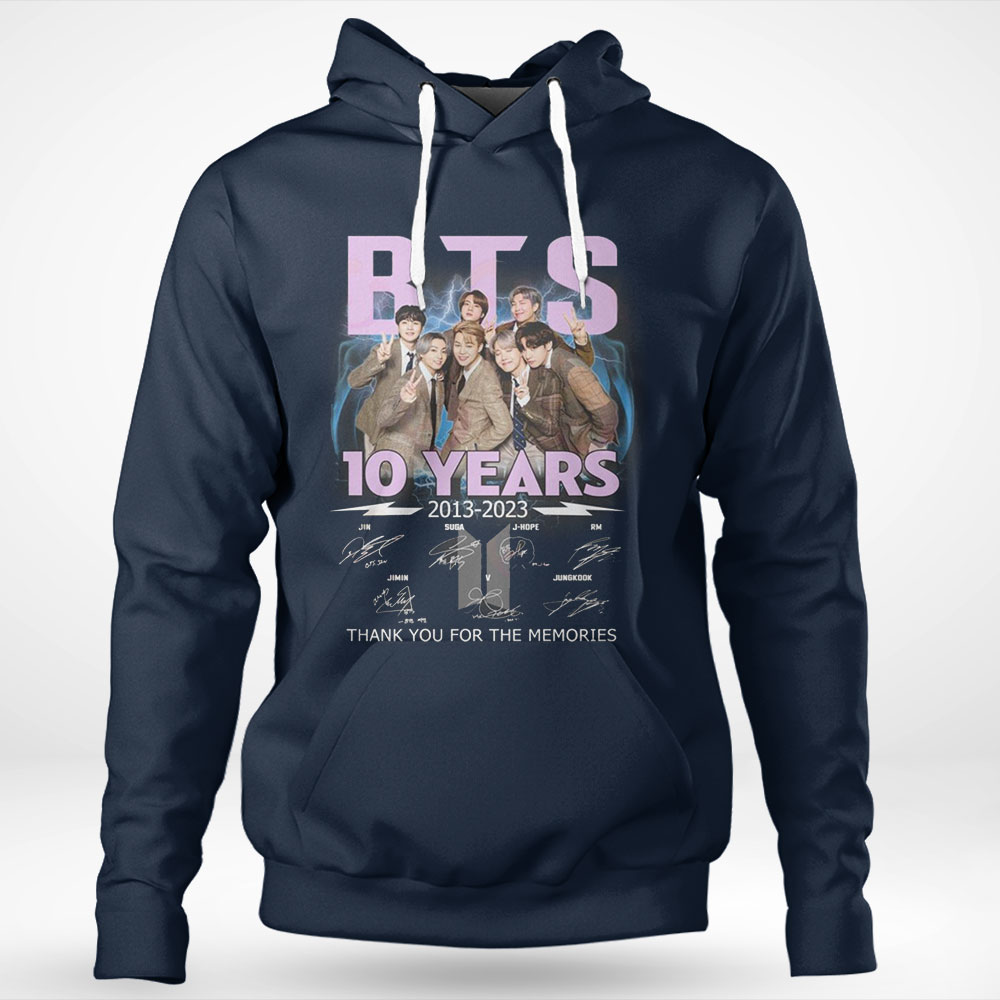 Bts 10 Years 2013 – 2023 Thank You For The Memories T-shirt