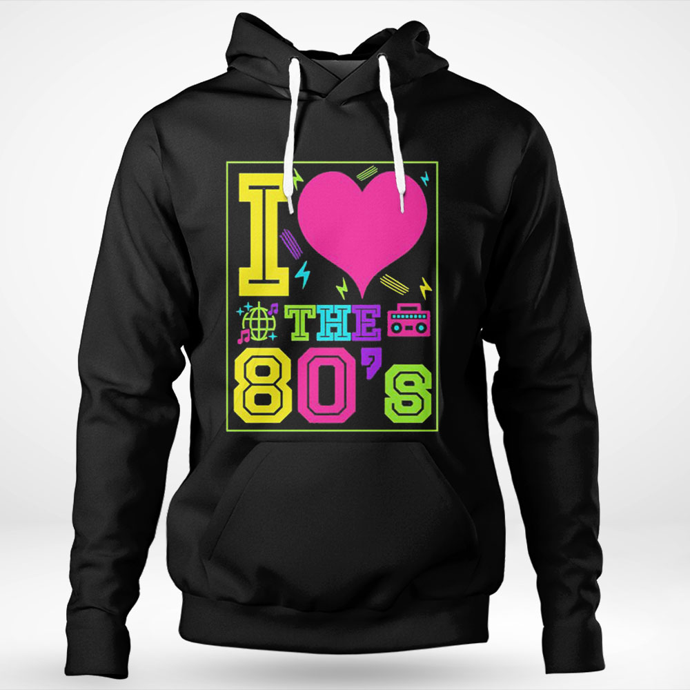 I Love 80s Vintage Retro Glow Party Shirt