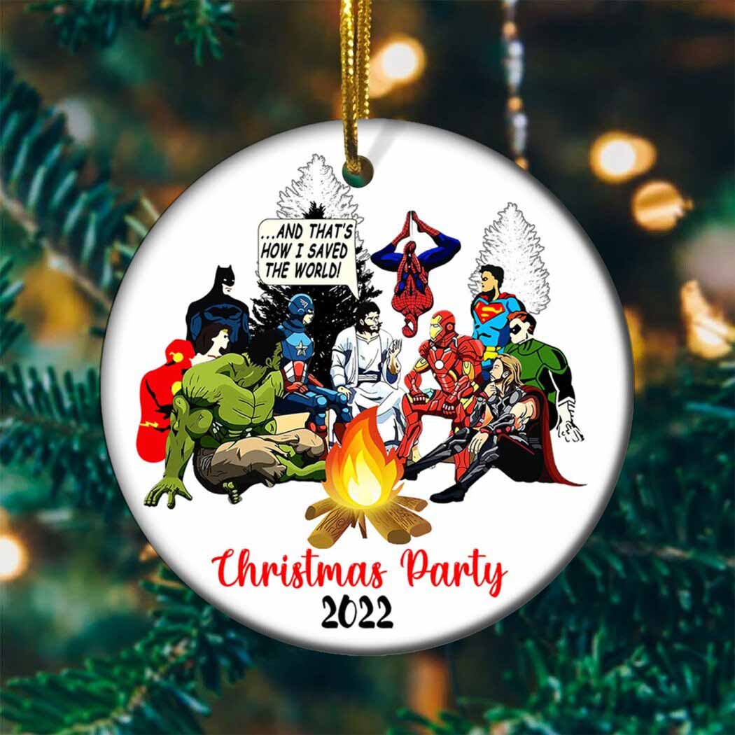 Jesus Superheroes And Thats How I Saved The World Ornament