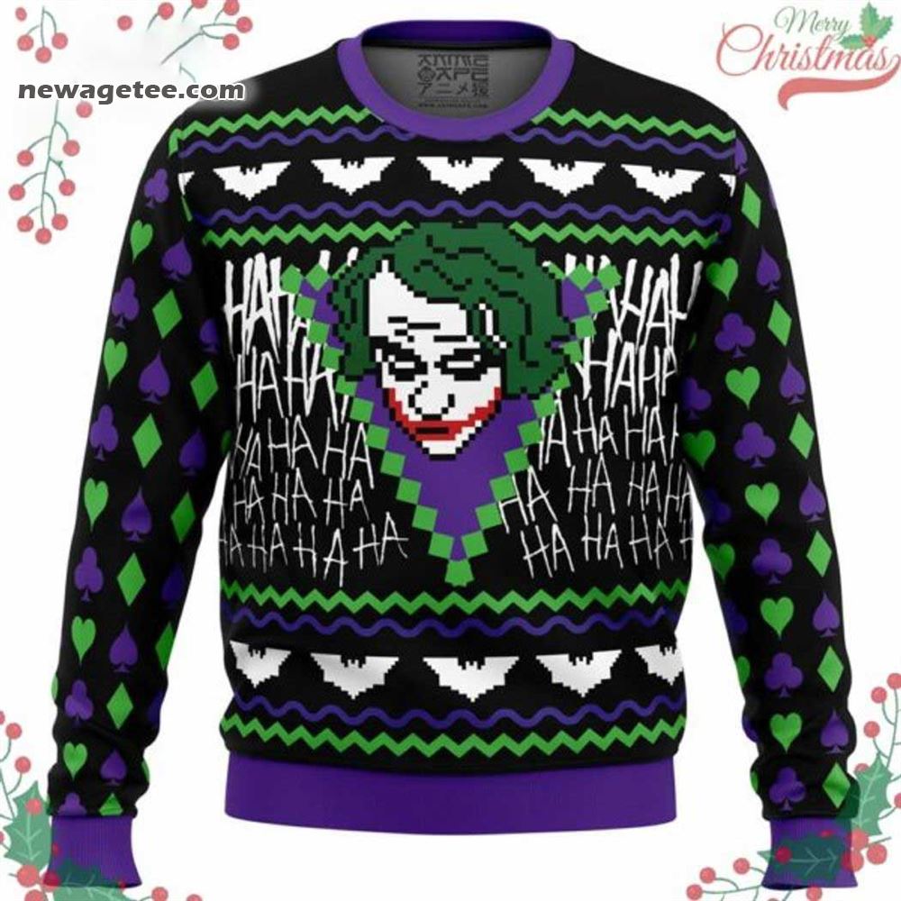 Joker Ha Ha Batman Symbol Ugly Christmas Sweater