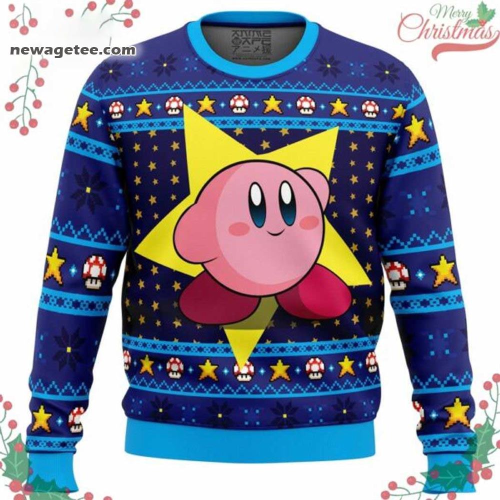 Kirbys Dream Land The Pink Hero Ugly Christmas Sweater