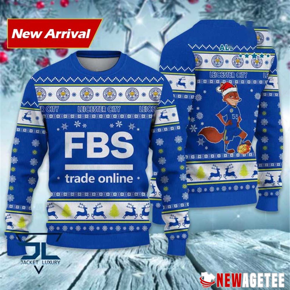 Leeds United Fc Mascot Premier League Ugly Christmas Sweater