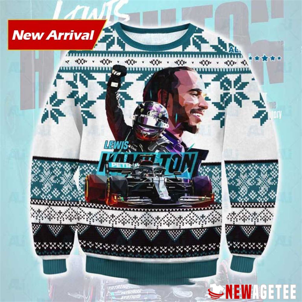 Lewis Hamilton F1 Racing Ugly Christmas Sweater