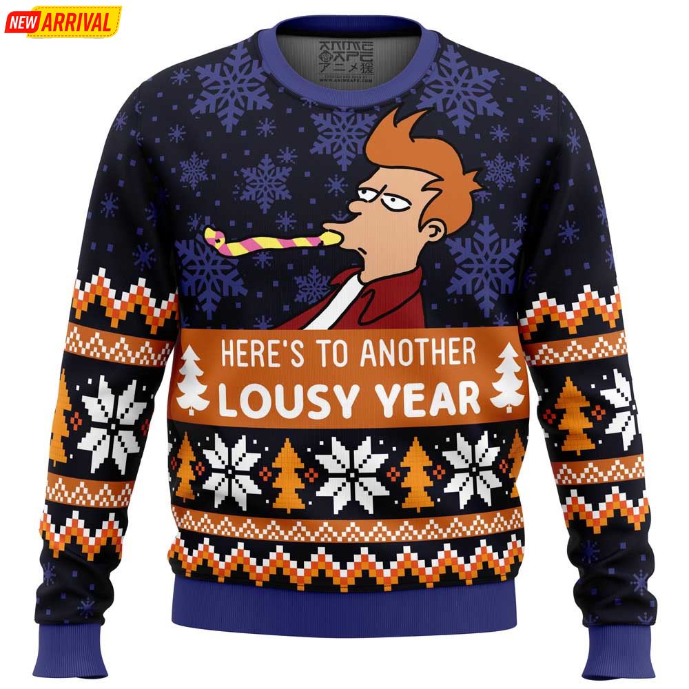 Lousy Year Futurama Heres To Another Lousy Year Ugly Christmas Sweater