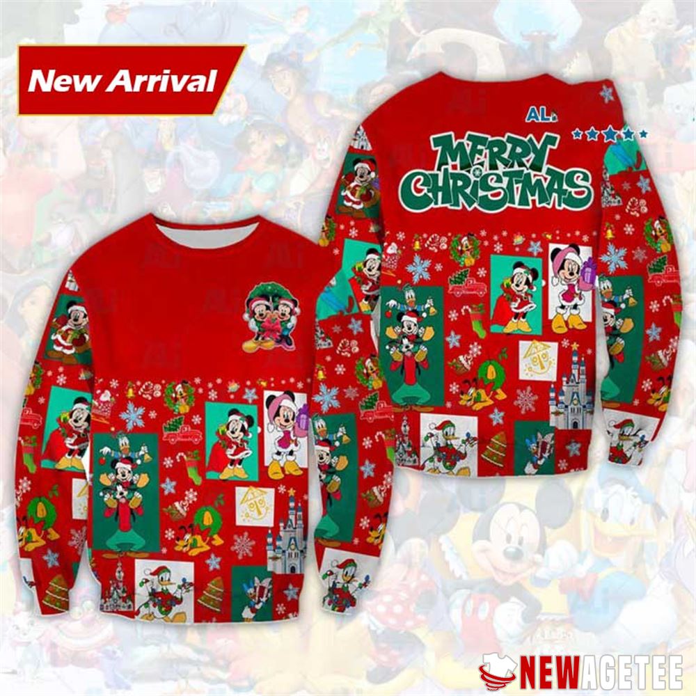 Mickey Mouse Disney Christmas Ugly Red Sweater