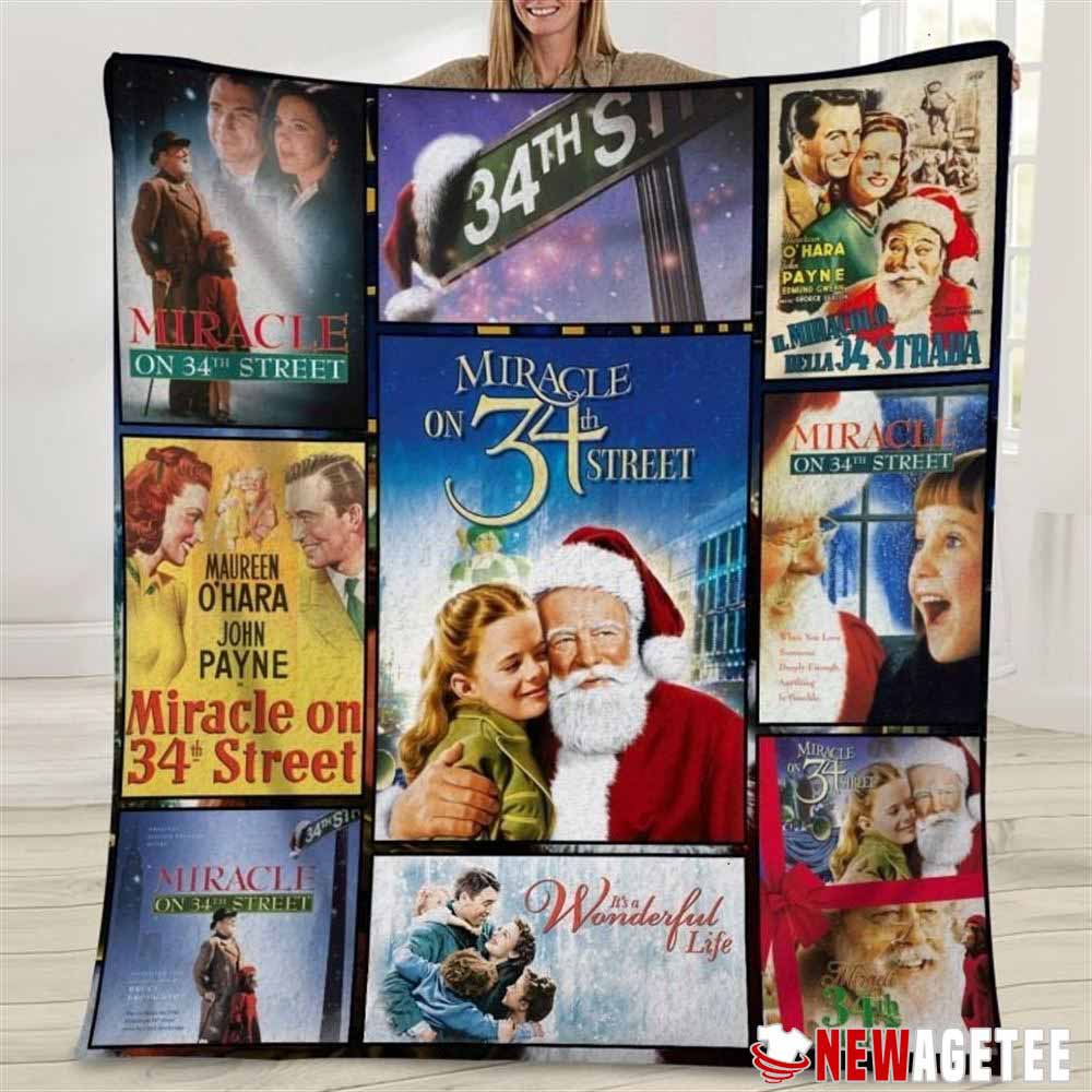Miracle On 34th Street Vintage 90s Chrismtas Funny Movie Soft Fleece Blanket