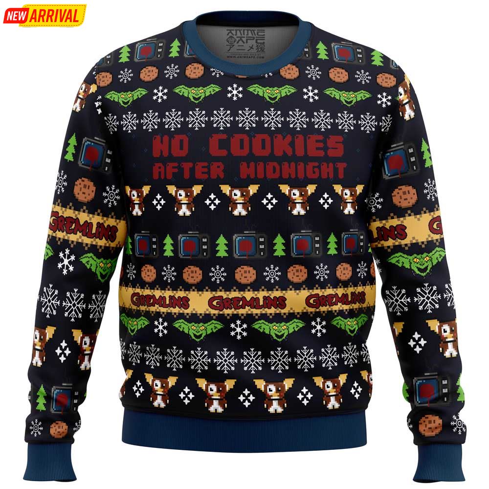 No Cookies After Midnight Gremlins Ugly Christmas Sweater