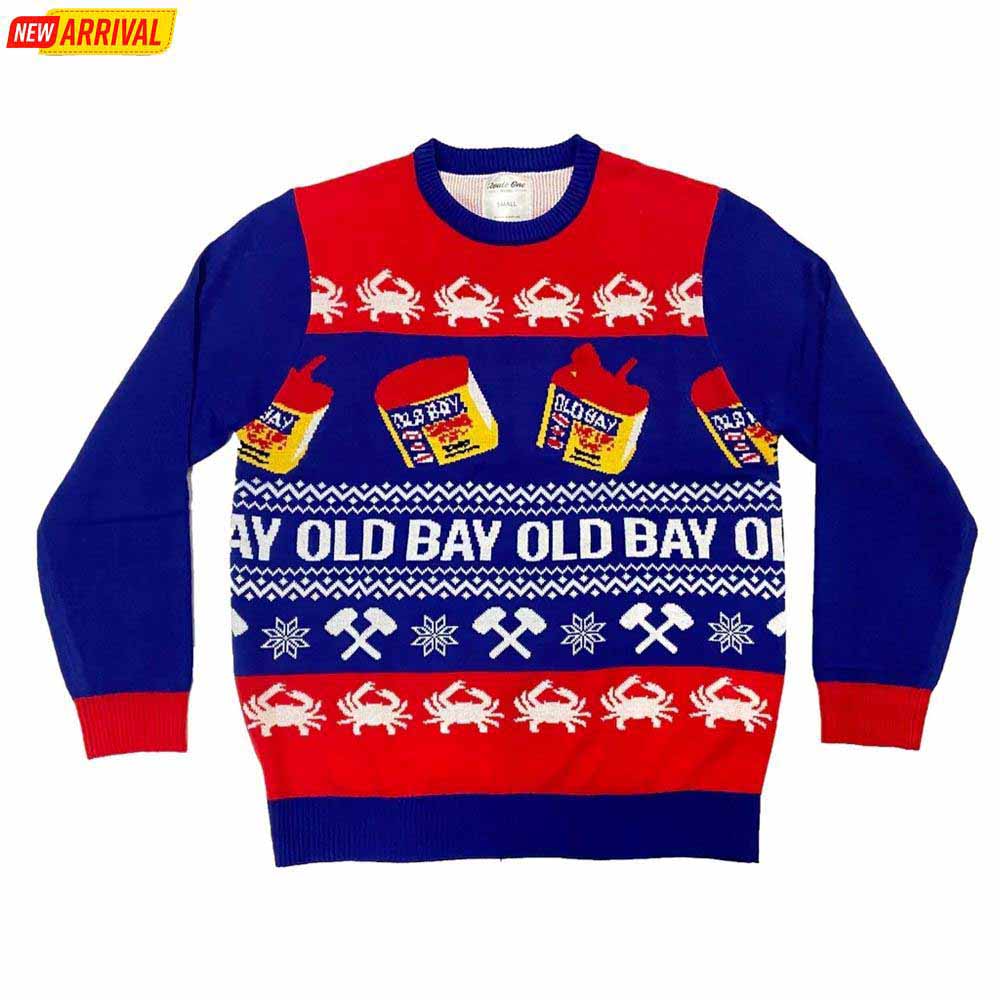Old Bay Seasoning Greetings Ugly Christmas Sweater