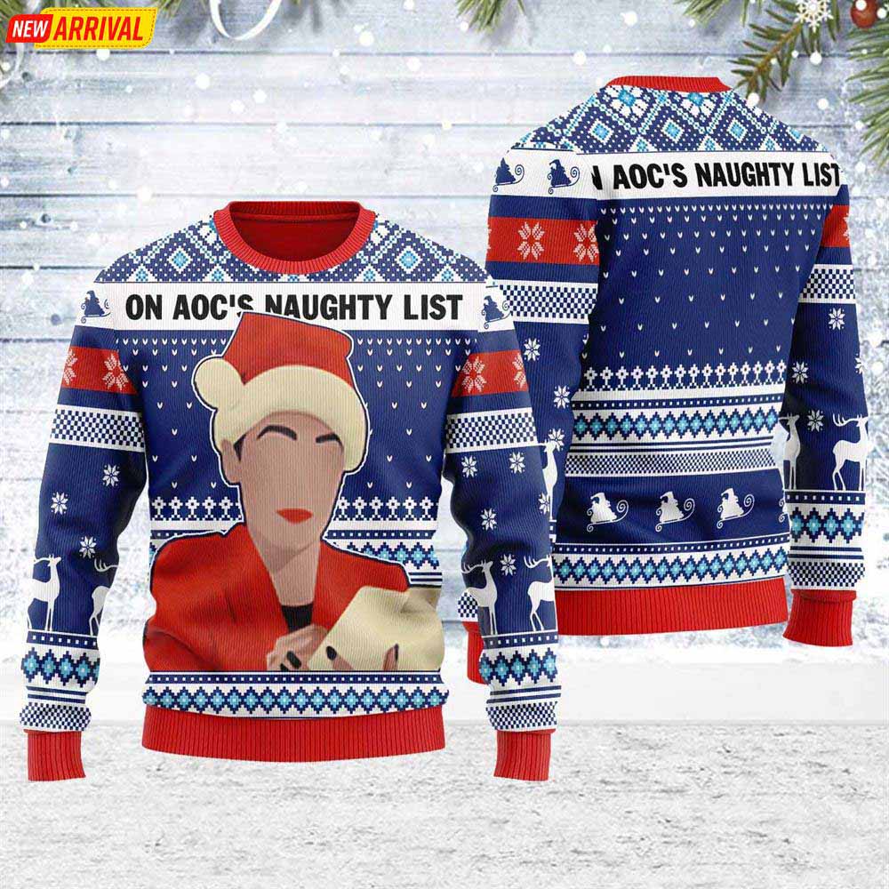 On Aocs Naughty List Ugly Christmas Sweater