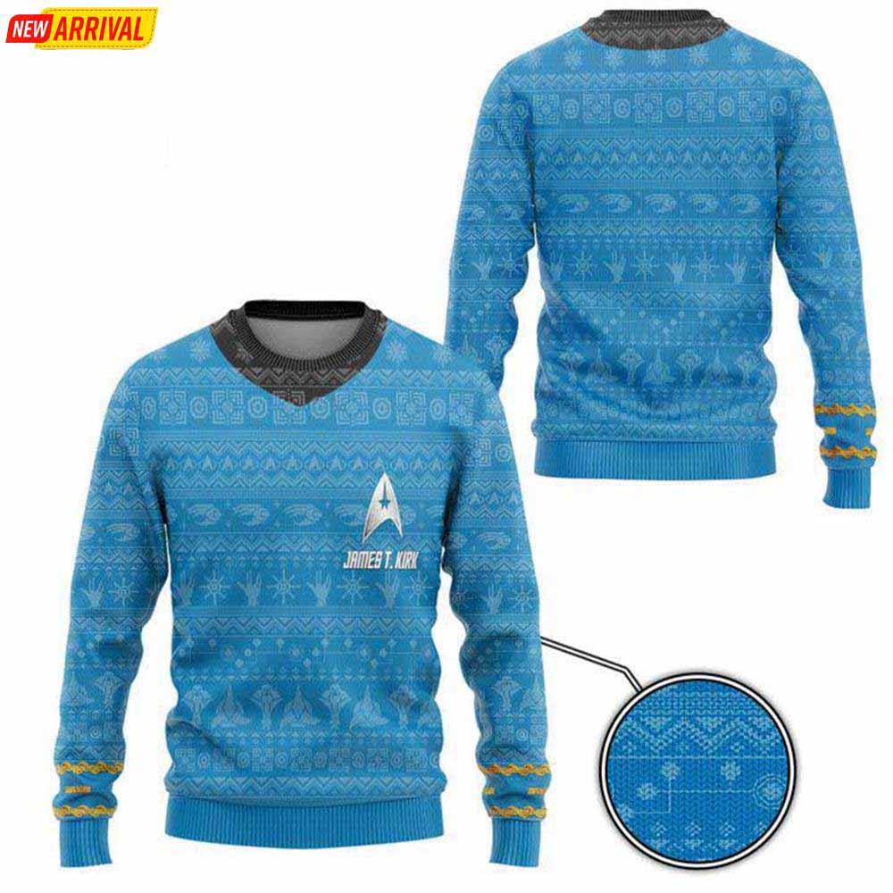 Personalized Star Trek The Next Generation 1987 Blue Ugly Sweater