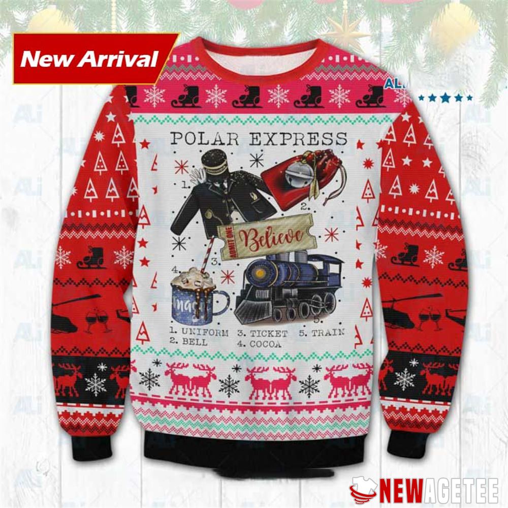 Polar Express Ugly Christmas Sweater