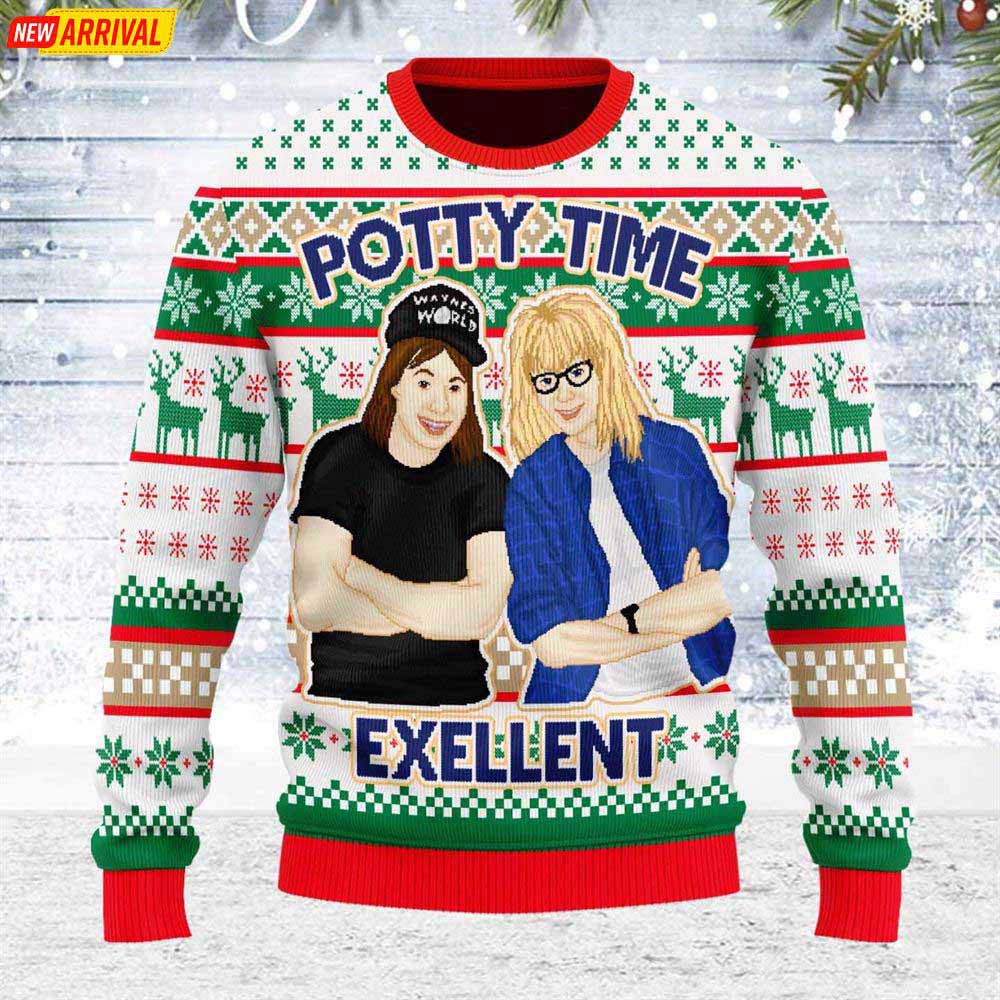 Potty Time Exellent Ugly Christmas Sweater