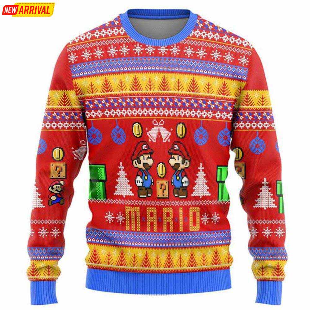 Super Mario Bowser Funny Ugly Christmas Sweater Gift For Family
