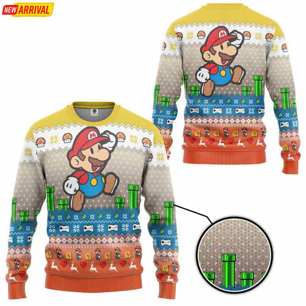 Super Mario Plumpers 3d Ugly Sweater Jumper
