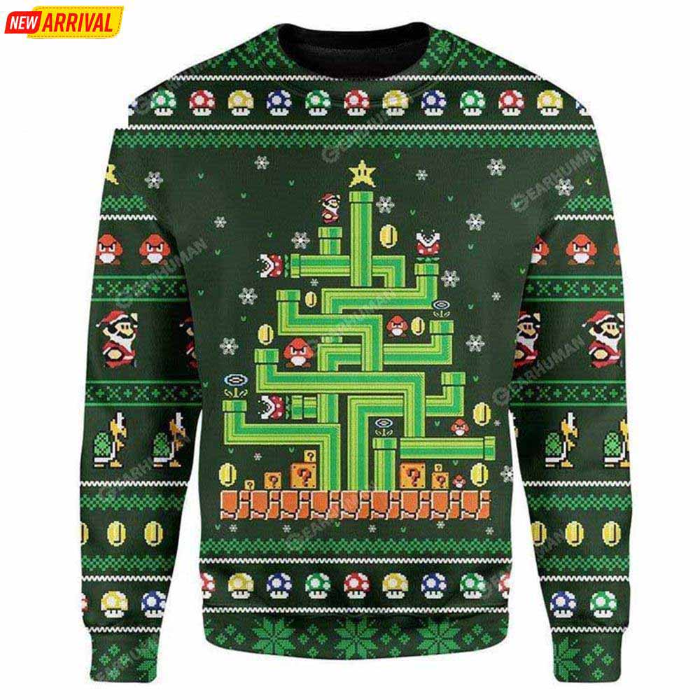 Super Mario Santa Claus Ugly Christmas Sweater