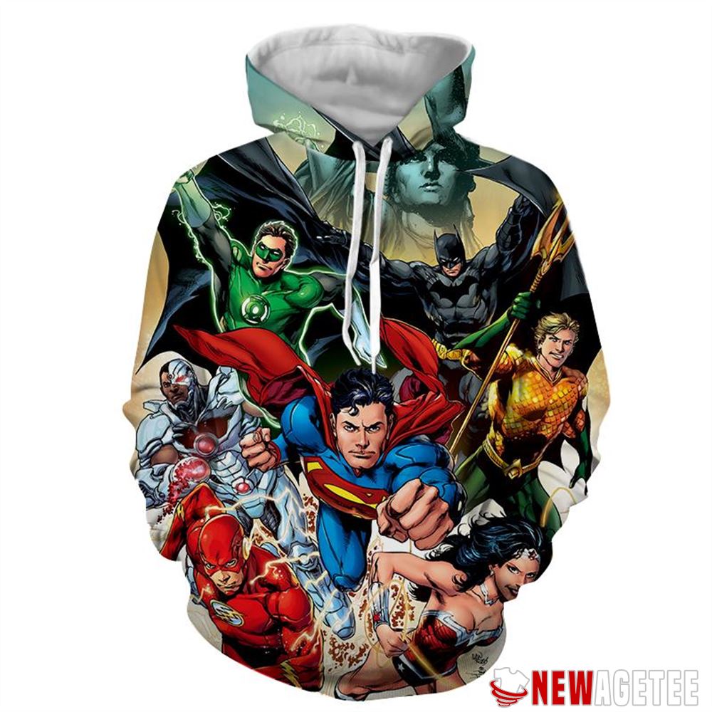 Superheroes Team Justice League Dc Comics Unisex Hoodie
