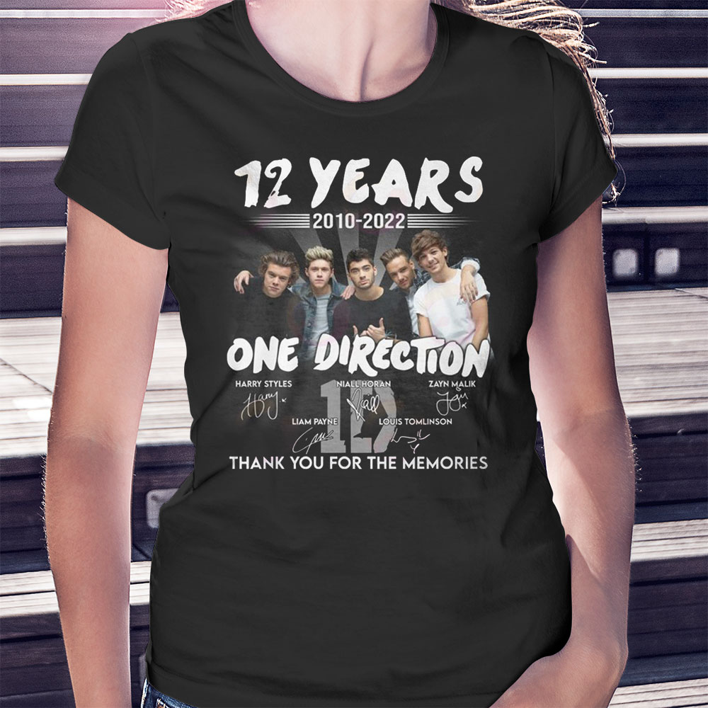 12 Years 2010 – 2022 One Direction Thank You For The Memories T-shirt
